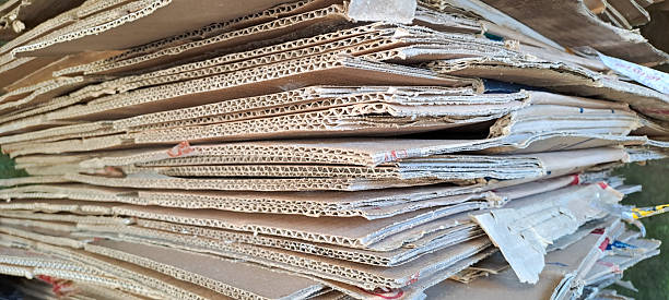 istock Flatten paper carton boxes. Cardboard Recycling 2209079770