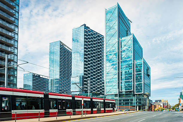 istock Downtown Toronto Red Streetcar Canada 2209080446