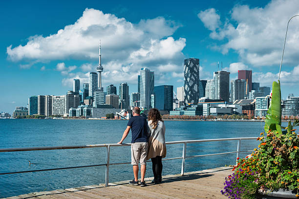 istock Toronto Couple Looking at Downtown View 2209080685