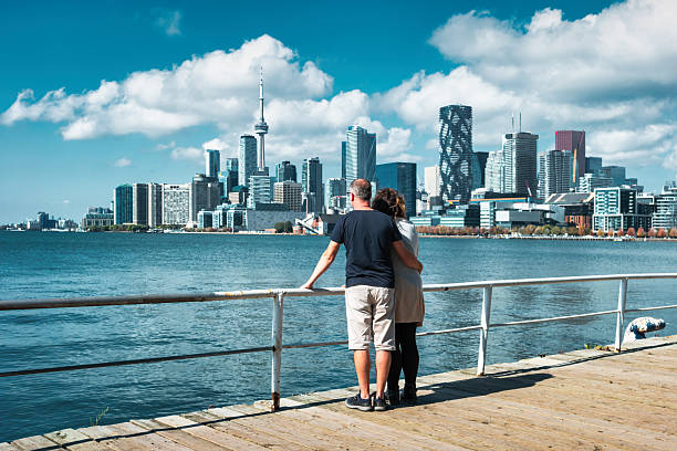 istock Downtown Toronto People Looking at Skyline 2209080750