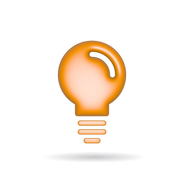 Modern, stylized light bulb icon in warm orange. Represents innovation, idea generation, and creative thinking. Ideal for websites, presentations, or educational materials.