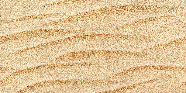 istock Sand texture background. Beach or desert texture with golden sandy waves or dunes. Desert ground. Endless beige beach dune. Golden brown sandy backdrop. Realistic horizontal vector illustration 2209083551