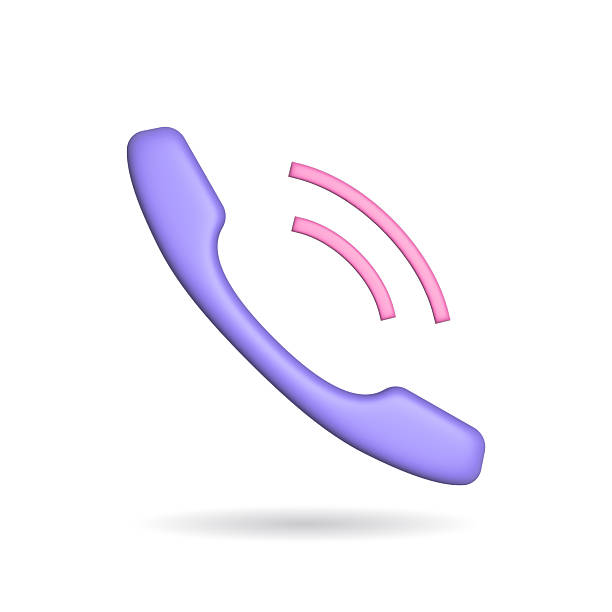 3D phone icon symbolizing communication and connection.  A modern and eyecatching vector for websites, app design, or marketing materials. Simple, clear, and versatile.