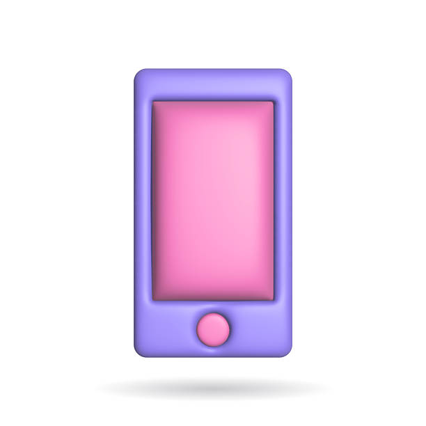 Stylish 3D phone icon. Modern, minimalist design. Represents connection, technology, and communication. Perfect for app design or web illustrations.