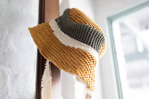 Handmade knitted hat made with recycled materials