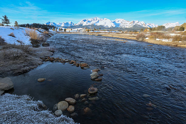 istock Sunny early spring morning in Stanley, Idaho 2209087740