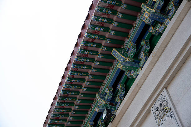 The eaves of ancient Buddhist architecture