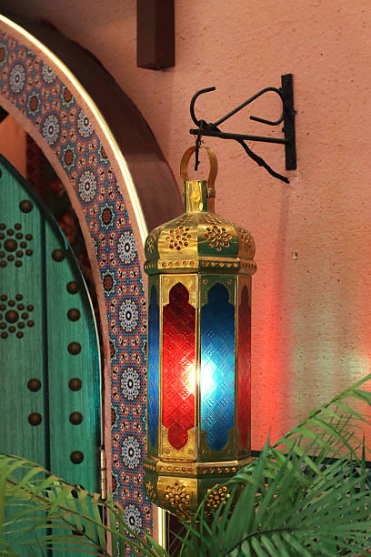istock Middle eastern decorating lights in the front door. 2209103919