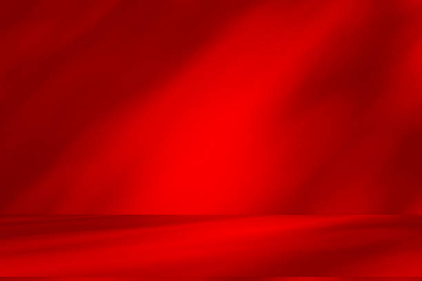 istock Wall interior background, studio and backdrops show products.with shadow from window color red . background for text insertion and presentation product 2209103982