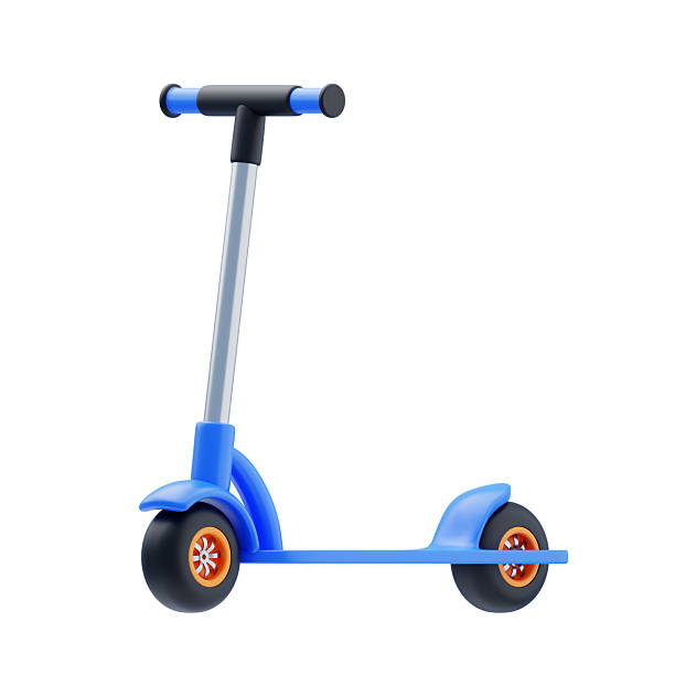 Scooter 3D Icon. Kids Toy Scooter 3D Icon