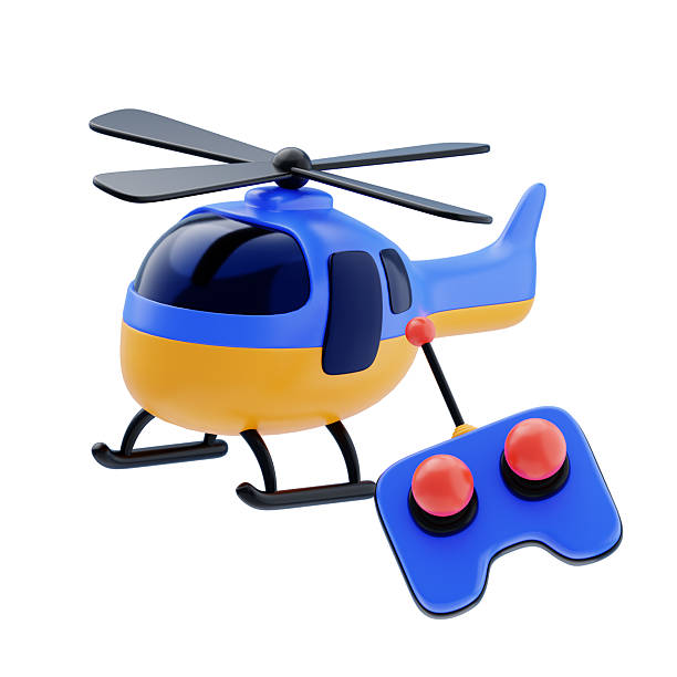 Toy Helicopter 3D Icon. RC helicopter 3D Icon