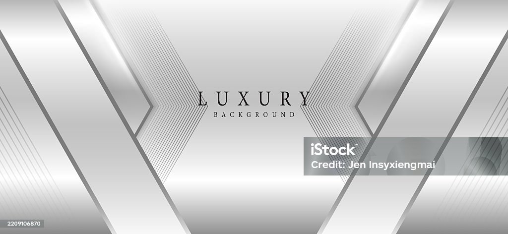 Silver Abstract Colors 3d Luxury Abstract Background With Silver Gradient Lines Triangle ...