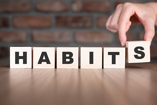 istock Habits word with wooden blocks on table 2209112352
