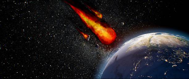 istock A dramatic 3D render of an asteroid flying toward Earth, depicting an apocalyptic space disaster. 2209112479