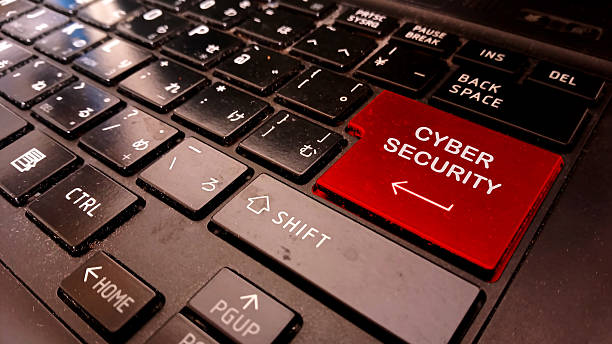istock word cyber security writing on entering symbol keyboard 2209116257