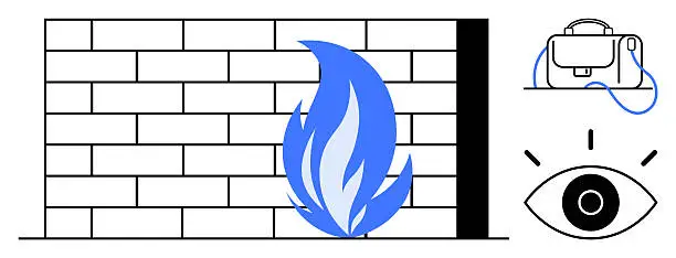 Firewall Sign Computer Free firewall computer network symbol scheme diagram fire brick wall ...