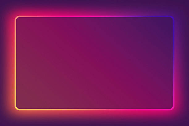 istock Neon frame for your design in red and yellow colors 2209118762