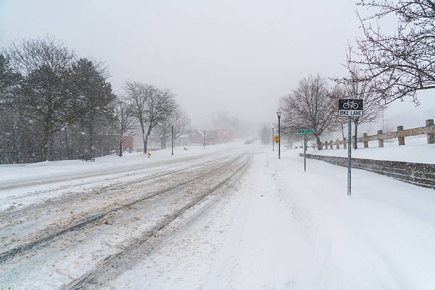 The Finger Lakes Town of Auburn New York Covered in Snow