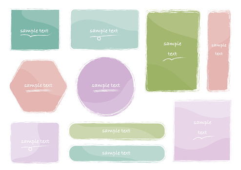 Color Simple Frame Calm Color Simple Frame Set Stock Illustration - Download Image Now ...