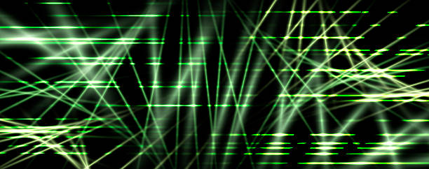 istock Speed rays, velocity light neon flow, zoom in motion effect, green glow speed lines, colorful light trails, stripes. Abstract background, vector illustration. 2209126312