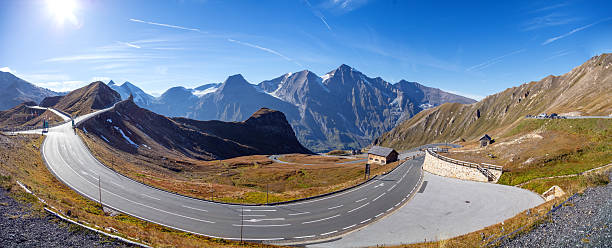 istock Panoramic view of mountains with beautiful sky. Mountain landscape at daylight. Grossglockner High Alpine Road. Austria, Europe. Horizontal banner 2209127174