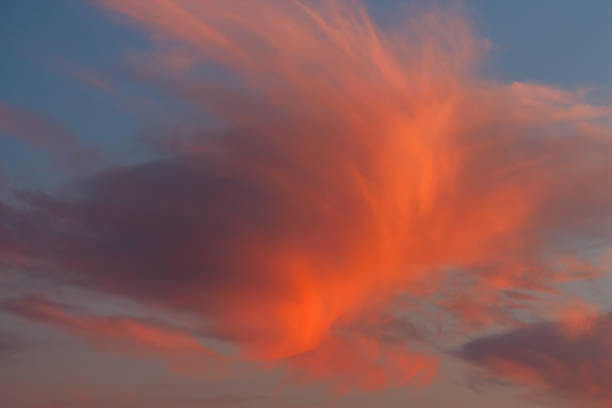 Sky & Silhouette of a face in mountain of Castillo Santa Barbara, Alicante, Spain.