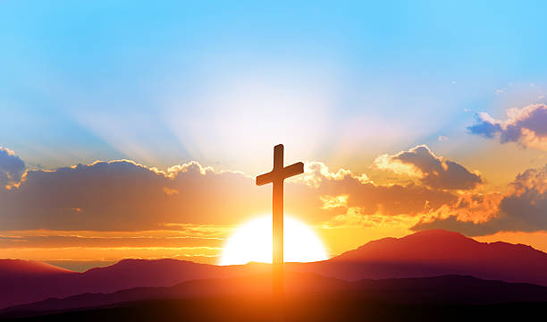 istock Good Friday concept. Cross on sky background. 2209131232
