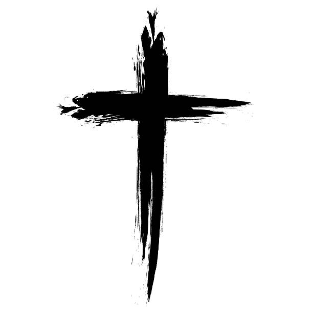 istock Brushstroke Cross Bold Faith Symbol on White 2209131831