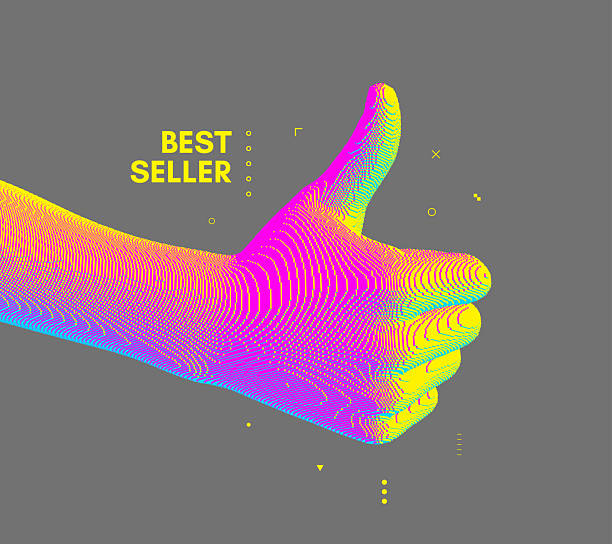 istock Thumbs up symbol. Hand show like or good. Sign success and nice. Voxel art. 3D vector illustration. 2209133169