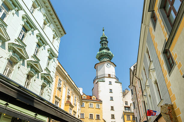 Michael's gate, the historic city gate and fortification in the Old Town in Bratislava, Slovakia