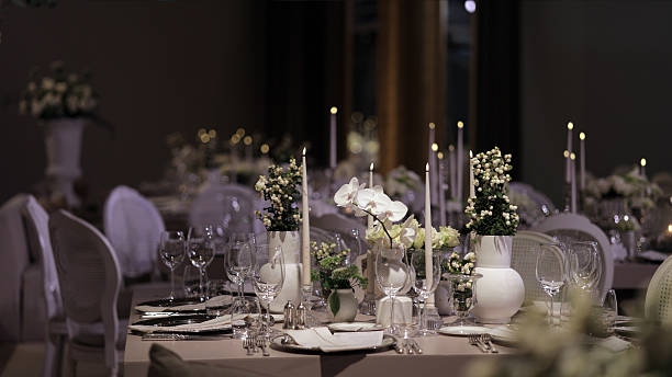 istock Wedding Reception Table Decor with Candles and Florals. 2209139296
