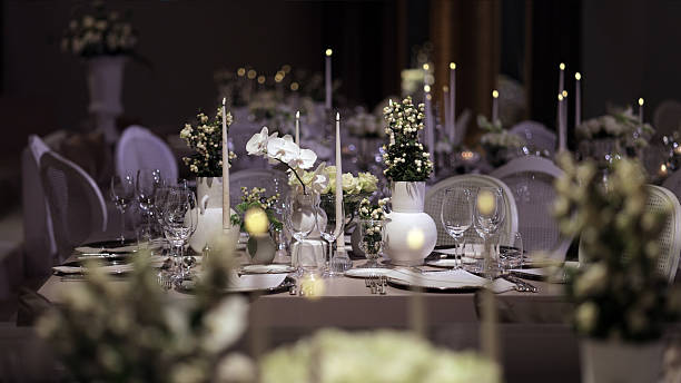 istock Wedding Reception Table Decor with Candles and Florals. 2209139326