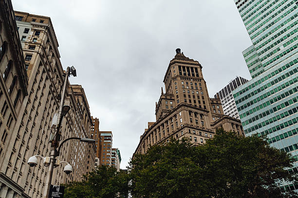 istock New York, Skyscrapers from Below, Low-Angle View, Manhattan, Financial District, Downtown, Brooklyn 2209141494
