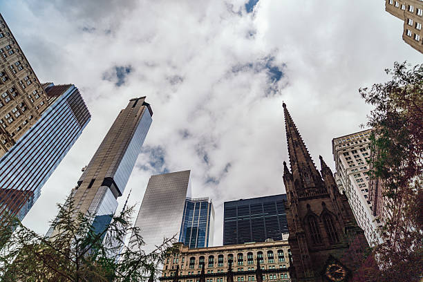 istock New York, Skyscrapers from Below, Low-Angle View, Manhattan, Financial District, Downtown, Brooklyn 2209141495