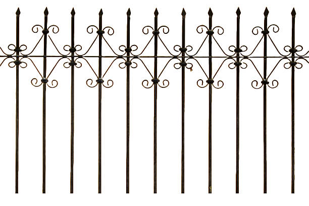 istock Ornate Wrought Iron Fence with Decorative Patterns 2209152714