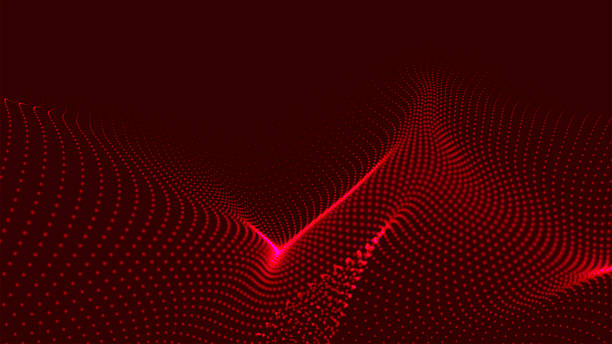 istock Dynamic wave of glowing dots. Futuristic dot wave of bright particles. Weave effect. Futuristic background for presentation design. Wide format vector illustration. 2209153131