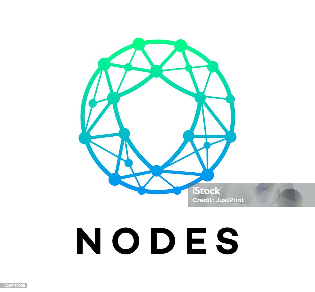 Node Point Logo Network Nodes Global Connectivity Data Points Interconnection Stock ...
