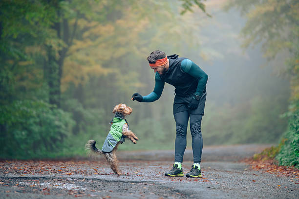 My best friend and me jogging in nature.