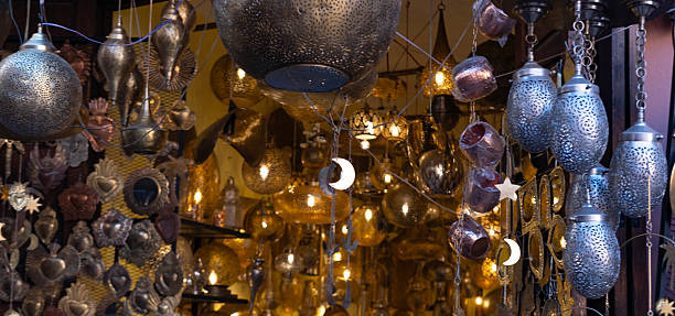istock Traditional Moroccan lantern with ornate design, decorative artistry lighter, oriental lamp, detailed patterns and cultural african craftsmanship, intricate metalwork, warm spectrum 2209175978