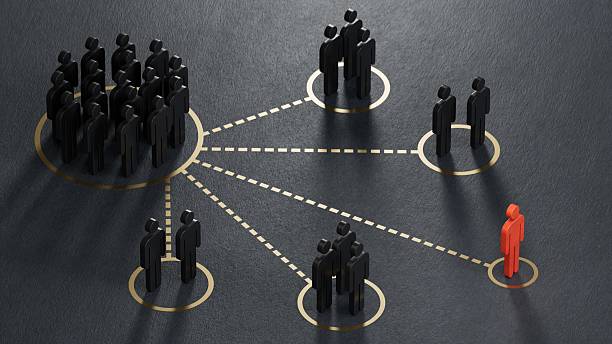 istock 3D illustration of many pawns segmented in different categories. concept of customer segmentation.3D rendering on black background. 2209177026