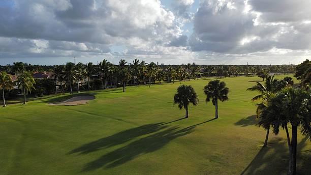istock Golf course located near beautiful villas 2209179930