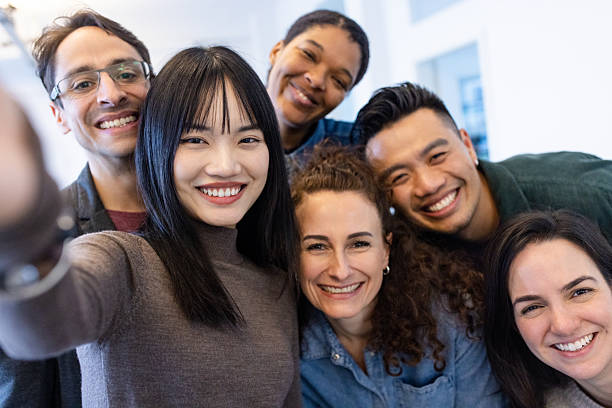 istock Startup team enjoying a break by taking a selfie in a coworking space 2209182515