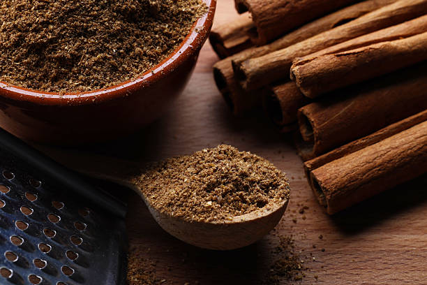 istock Grated Cinnamon accompanied with Garam Masala herbs and spices 2209183181
