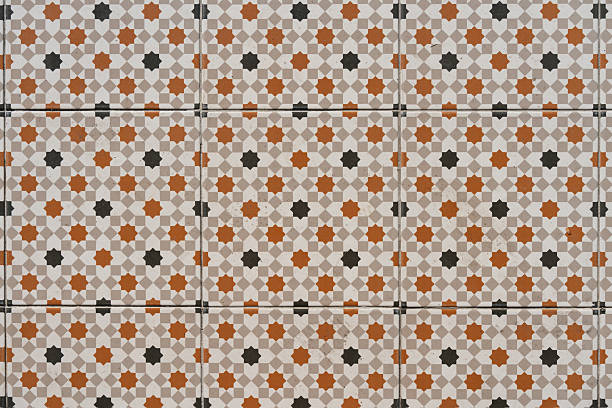istock Retro-style floor tiles with vintage geometric patterns. 2209184182