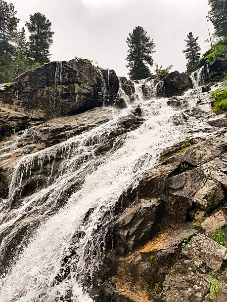 istock Beautiful waterfall in the forest and mountains 2209184303