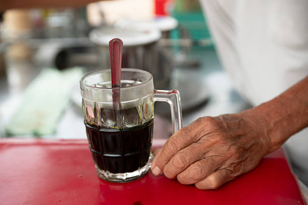 raditional coffee maker, make coffee and tea in Thailand Thai street coffee