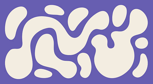 Hand drawn irregular blob shapes vector illustration Organic blob shapes hand drawn vector background. Funny groovy forms. Abstract irregular elements for prints and designs. blob stock illustrations