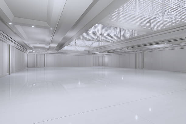 istock Empty convention hall center.Backdrop for exhibition stands,booth,stage,display.Meeting room for conference.Big Arena for entertainment,concert,event.Auditorium for seminar,party,gallery.3d render. 2209210053