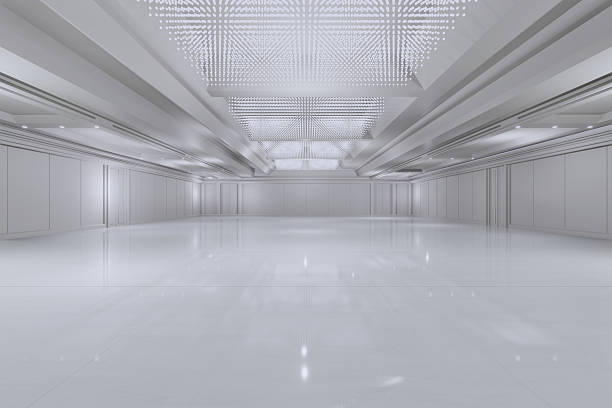 istock Empty convention hall center.Backdrop for exhibition stands,booth,stage,display.Meeting room for conference.Big Arena for entertainment,concert,event.Auditorium for seminar,party,gallery.3d render. 2209210054