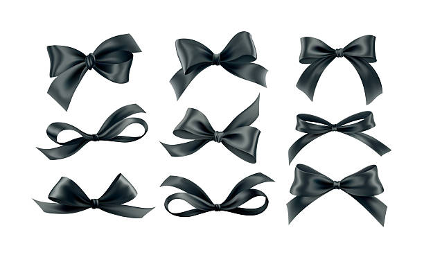 istock Elegant Black Bows Ribbon in Various Styles for Decorations and Designs. A collection of stylish black bows displayed in multiple designs. Vector illustration EPS10 2209230819